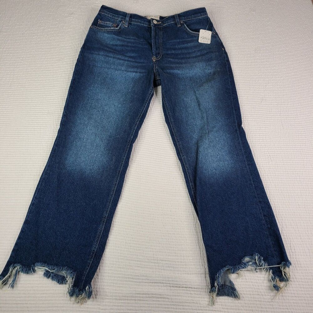 Free People Jeans Womens 29 Maggie Mid-Rise Straight Leg Crop NWT